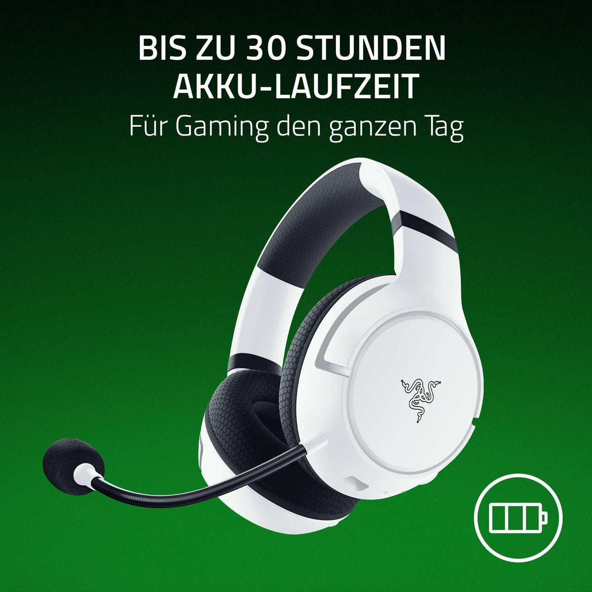 Razer Kaira HyperSpeed - Wireless Multi-Platform Gaming Headset for Xbox (HyperSpeed Wireless, Triforce 50mm Drivers, HyperClear Cardioid Mic, FlowKnit Memory Foam Ear Cushions) White - RZ04-0398