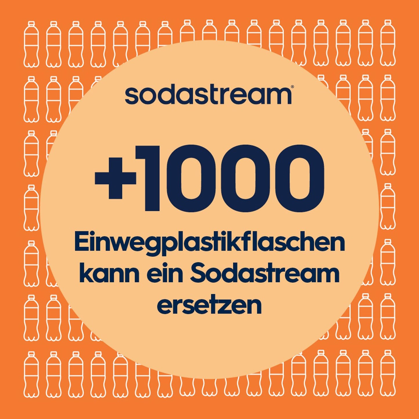 SodaStream water soda maker duo with CO2 cylinder, 2x glass bottles and 2x 1L dishwasher-safe plastic bottles, white, height: 44 cm - 1016814491