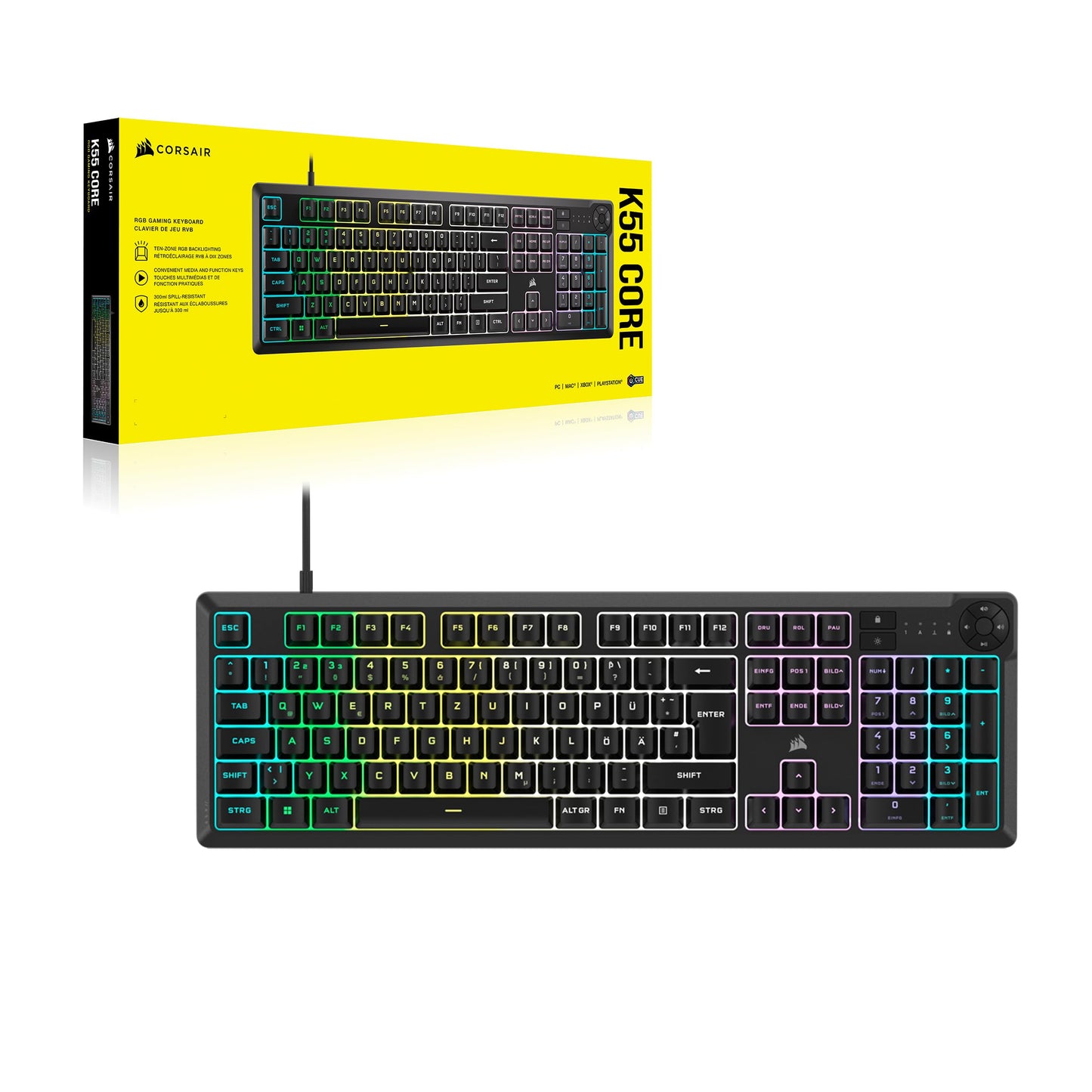 Corsair K55 CORE RGB DE CH-9226C65-DE