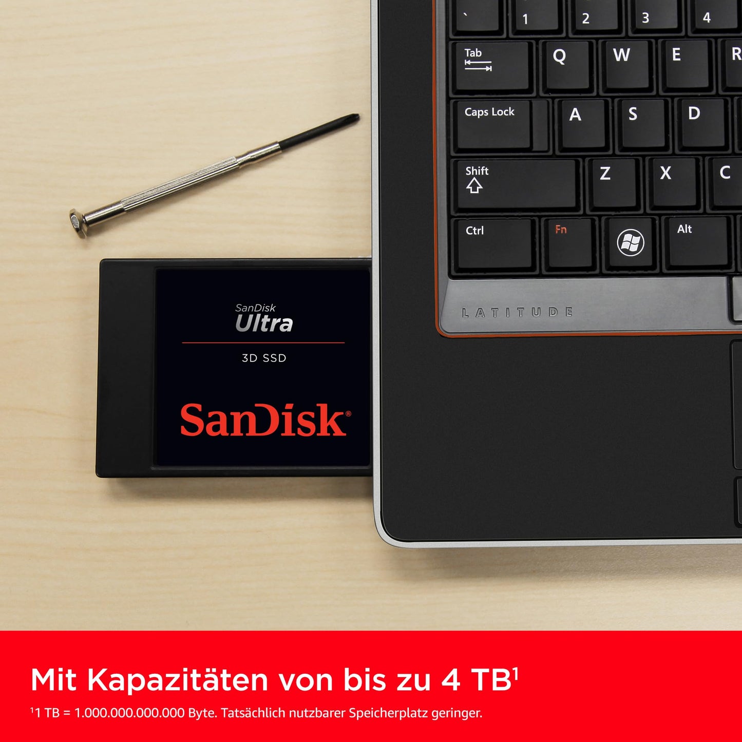 SanDisk Ultra 3D 4TB SSD internal hard drive (2.5 inch, shock-resistant, 3D NAND technology, n-Cache 2.0 technology, 560 MB/s transfer rates) Black - SDSSDH3-4T00-G26