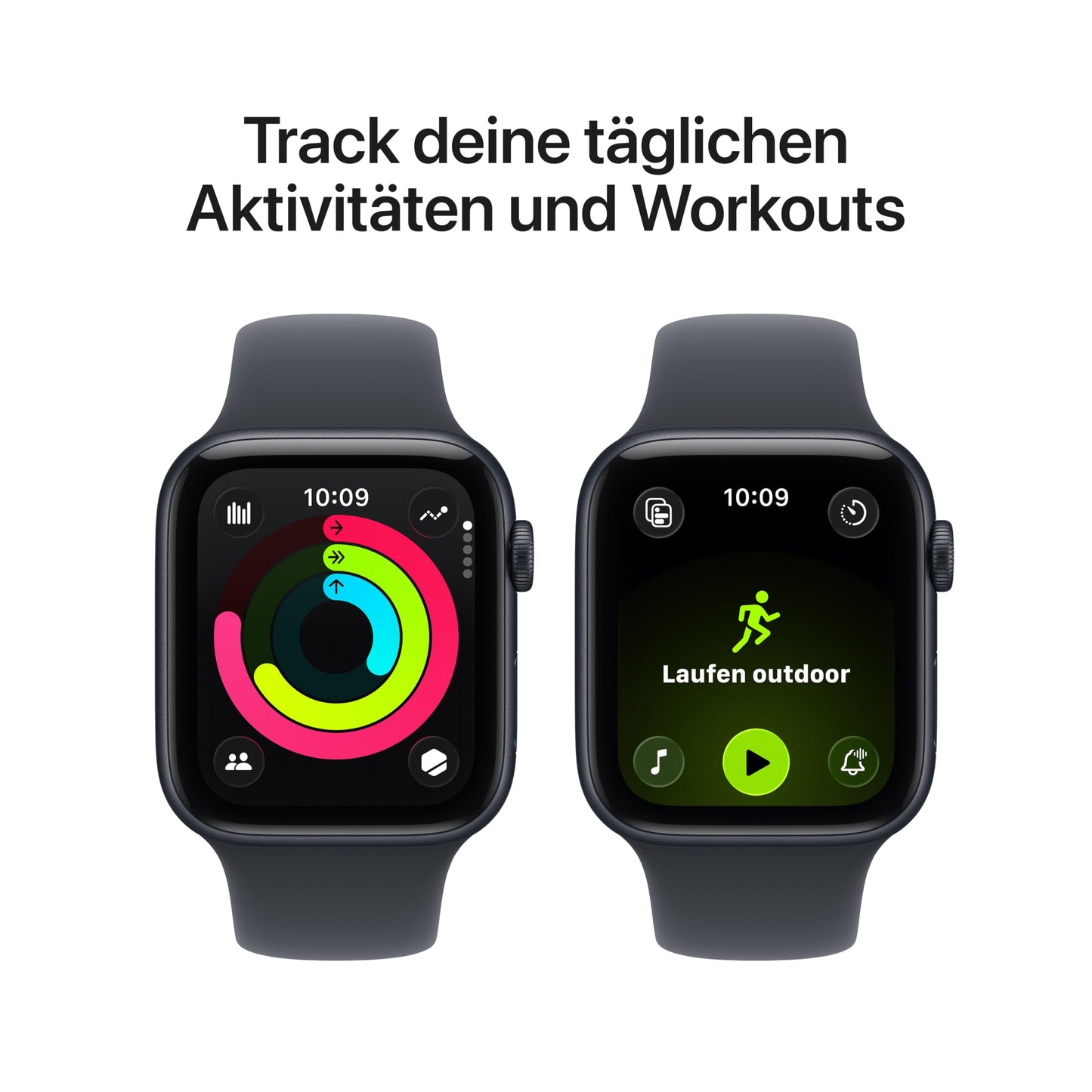 Apple Watch SE 3 GPS 44mm Smartwatch with Midnight Aluminum Case and Midnight Sport Band (M/L). Fitness and sleep tracker, heart rate monitor, always-on display, water protection - MEHQ4ZR/A