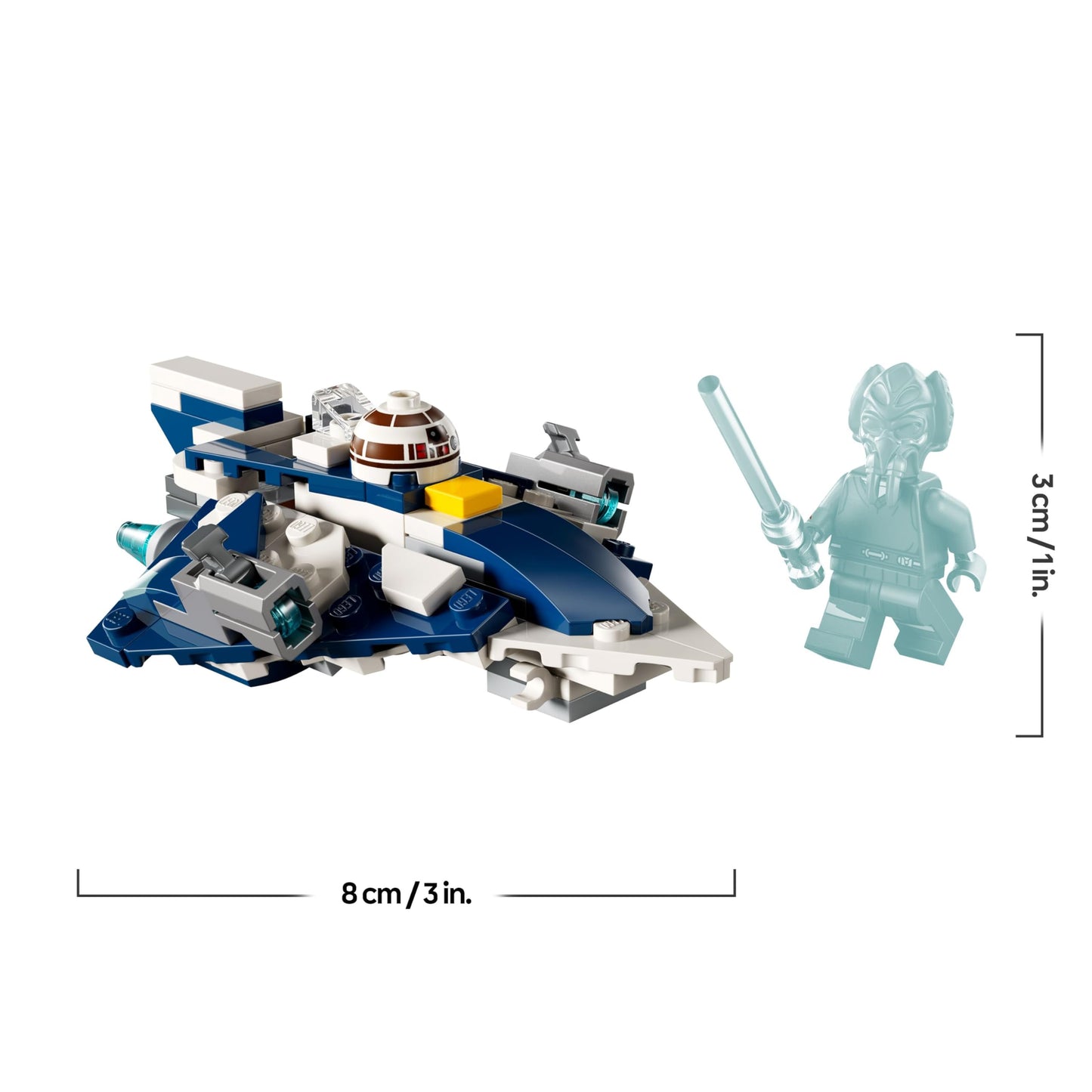 LEGO Star Wars 75400 Plo Koons Jedi Starfighter Microfighter building toy with 2 shooters - including mini figure with lightsaber - gift for boys aged 6 and up and fans of The Clone Wars