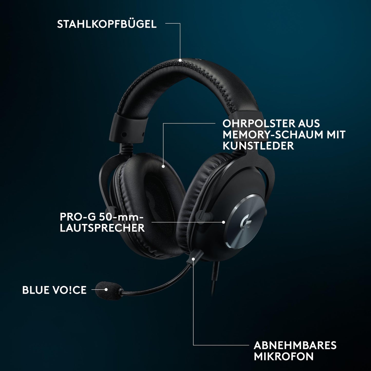 Logitech G Pro X SE Wired Gaming Headset with Microphone: Detachable Microphone, DTS Headphone 7.1, for PC, Xbox One, Xbox Series - 981-001470