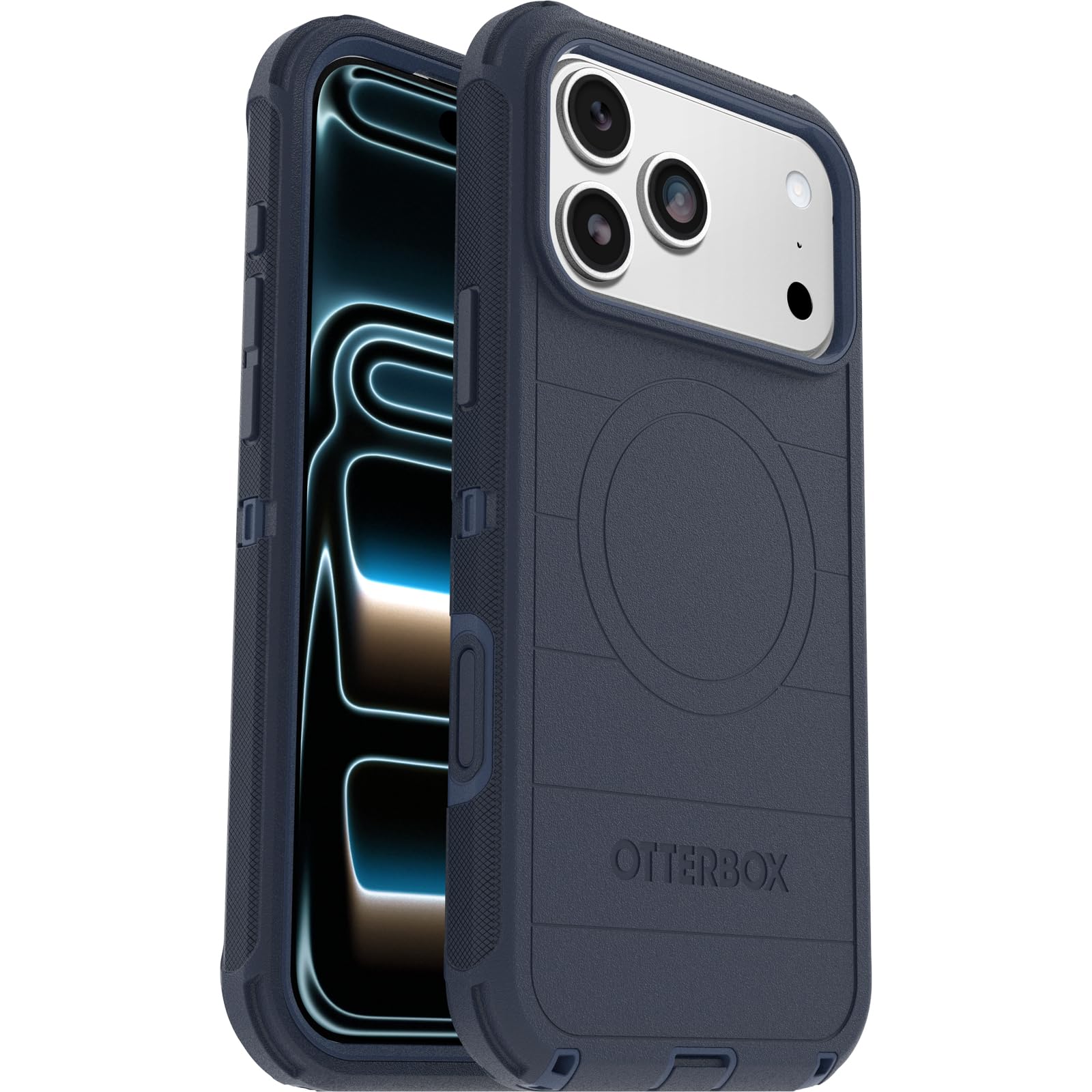 OtterBox Defender Series Pro MagSafe Case for iPhone 17 Pro Max, Shockproof, Drop Proof, Ultra Heavy Duty Protective Case, 7X Military Grade Tested, Blue - 77-98396