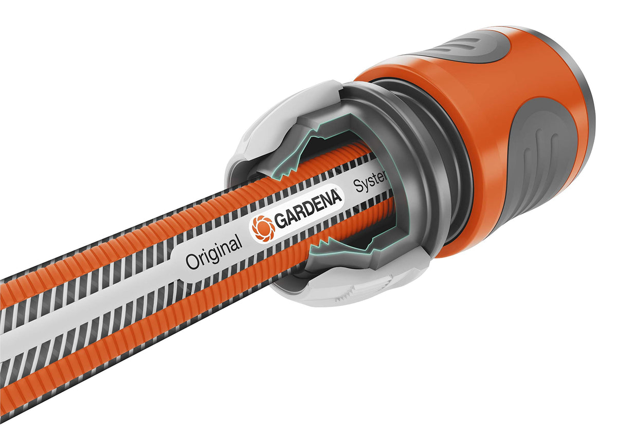 Furtun Gardena Premium Superflex 13 mm (1/2 inch), 50 m: furtun de grădină cu profil power grip, presiune de spargere de 35 bar, foarte flexibil, stabil dimensional, rezistent la UV, clorură de polivinil (PVC), udare în grădină - 18099