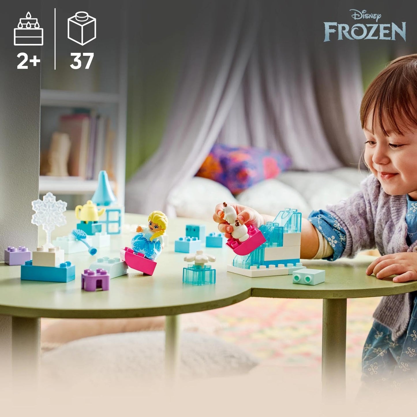 LEGO DUPLO | Disney Frozen creative box with ELSA and Olaf - learning toy to promote motor skills for toddlers - Montessori set with 2 figures - gift for girls and boys aged 2 and over - 10462