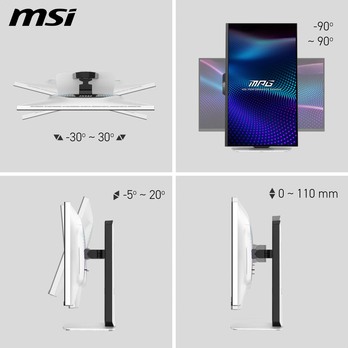 MSI MPG 274URDFWDE E16M 27 Zoll 4K-UHD-Gaming-Monitor, 0,5 ms, alb - 4711377300339