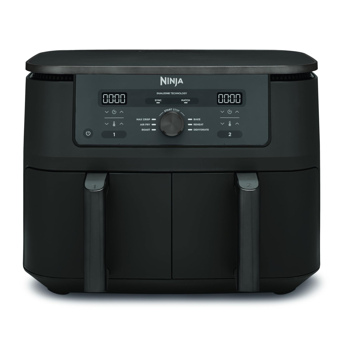 Ninja Air Fryer MAX Dual Zone, 2 Drawer, 9.5L, 6-in-1, Cooking without Oil, Air Fry, Max Crisp, Roasting, Baking, Reheating, Dehydrating, Dishwasher Safe Non-Stick Baskets, Onyx Black DZ400EUBK