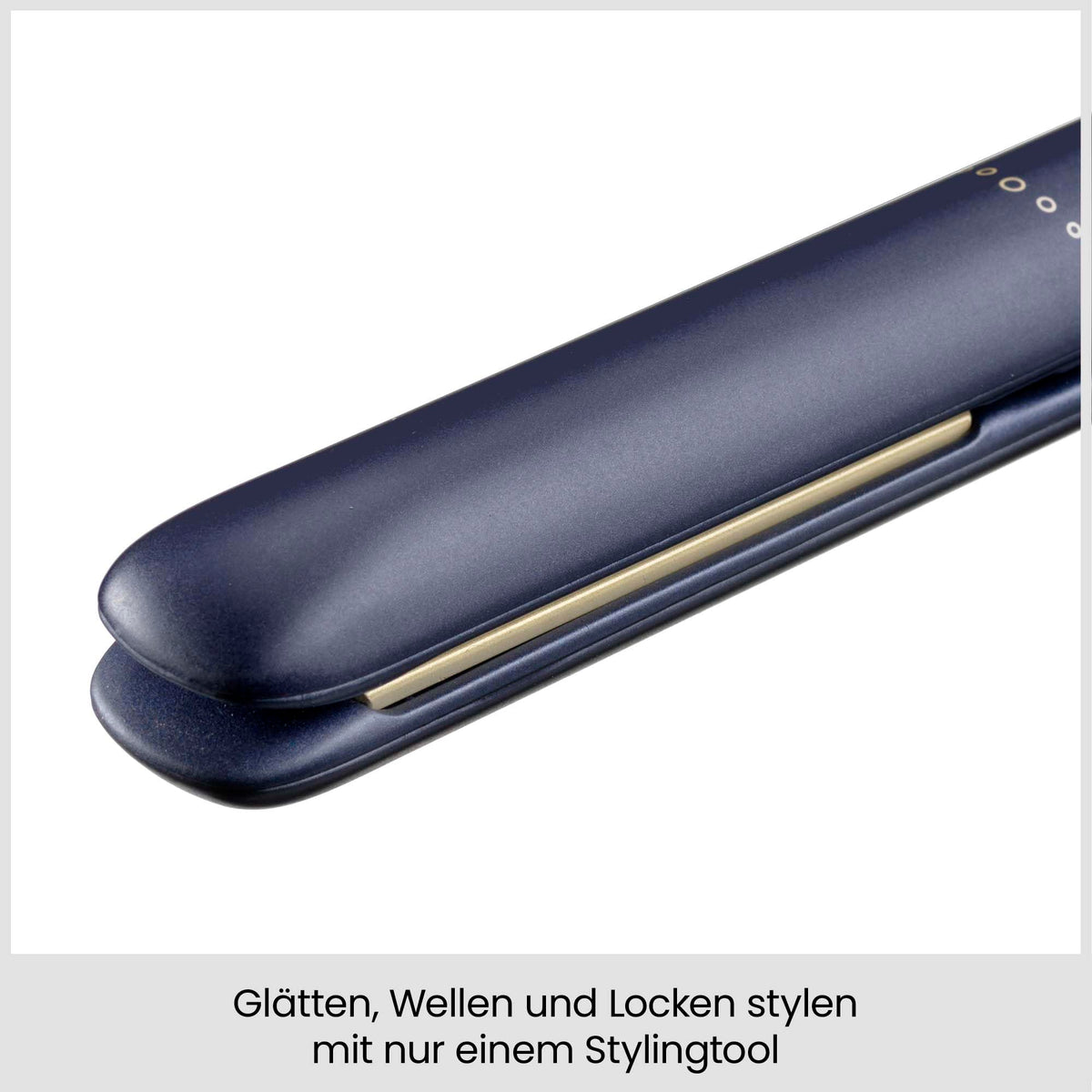 BaByliss Midnight Luxe Straightener - Titanium Ceramic Floating Plates for smooth gliding, quick heating in 30 seconds, 3 temperature settings up to 235°C, suitable for worldwide use, model 2516PE.