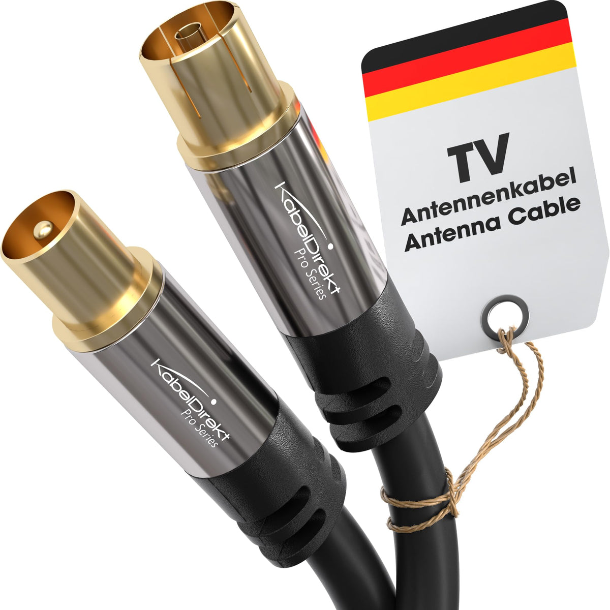 KabelDirekt – 4K antenna cable (coax) – 20m – male to female - 392