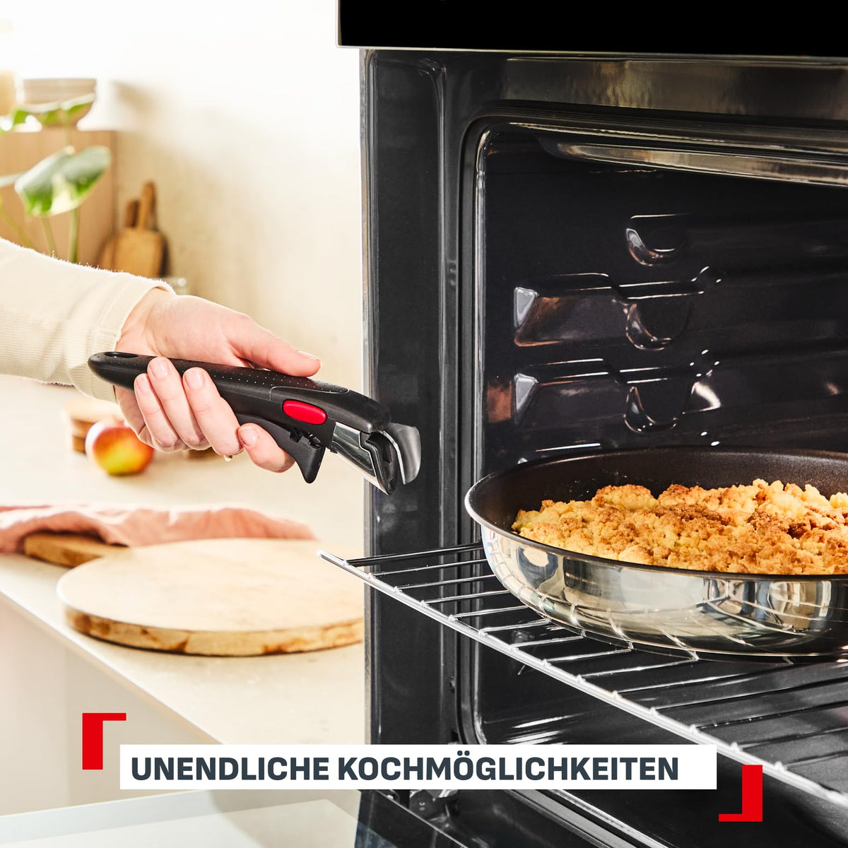 Set de tigăi Tefal Ingenio Comfort Max 3 piese, stivuitor, economisind spațiu - L966S344