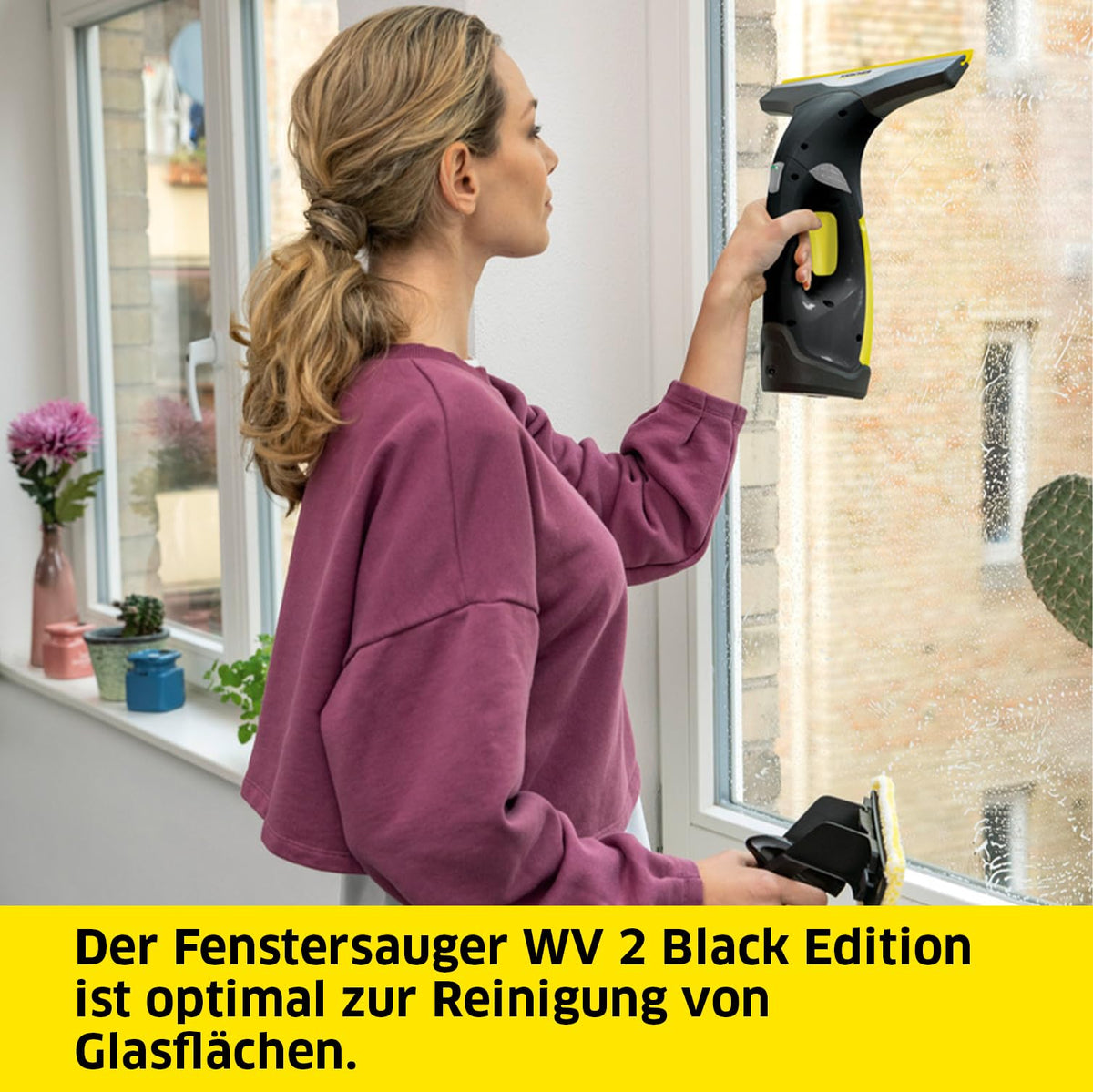 KÄRCHER Battery Window Vacuum WV 2 Black Edition, Battery Life: 35 min - 1.633-426.0