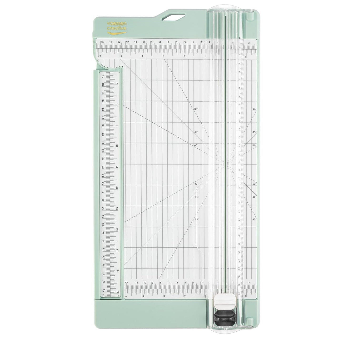 Vaessen Creative paper cutter with folding board 15x30.5cm, mint green, for scrapbooking and card making - 2207-109