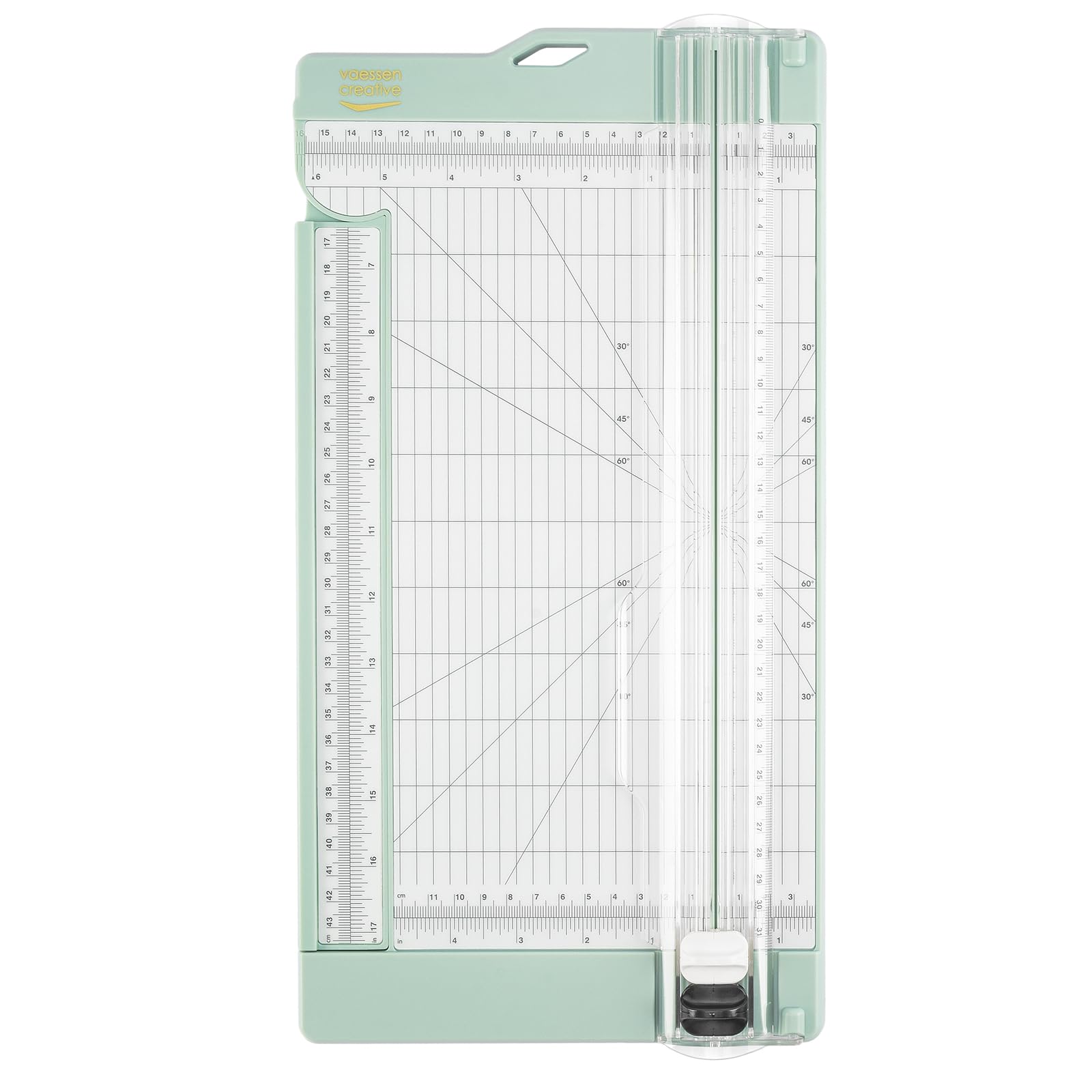 Vaessen Creative paper cutter with folding board 15x30.5cm, mint green, for scrapbooking and card making - 2207-109