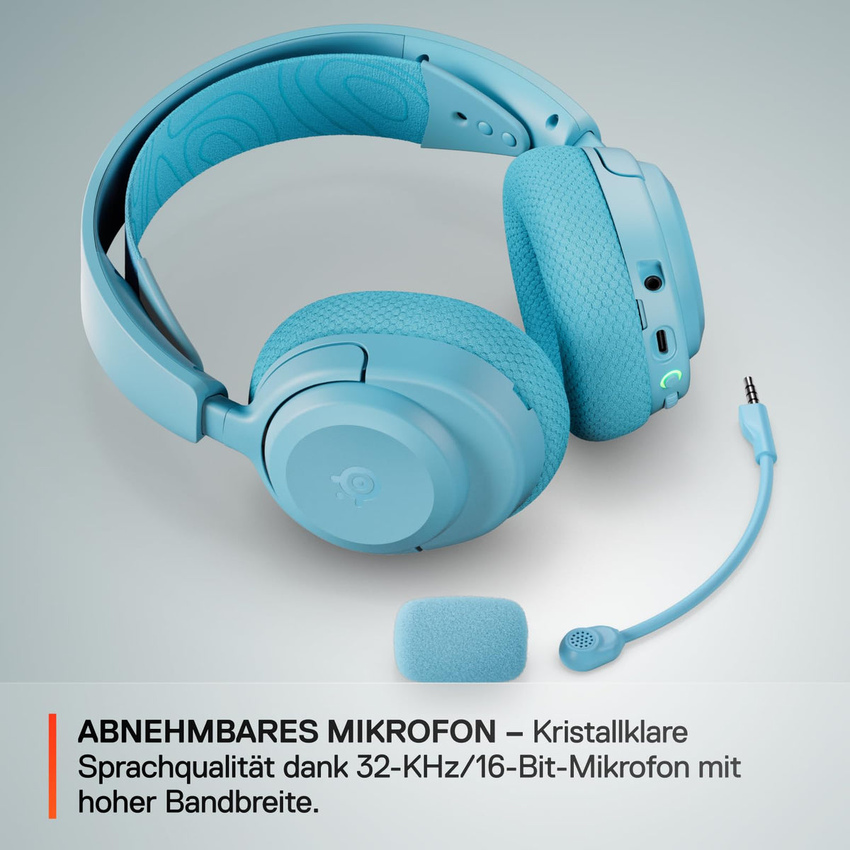 SteelSeries Arctis Nova 3X Wireless Gaming Headset – App Control – 40 Hours Battery Life – Neodymium Magnet Drivers – 2.4 GHz/Bluetooth – Detachable Microphone – Xbox, PS5, PC, Switch, Mobile Devices Aqua - 61691