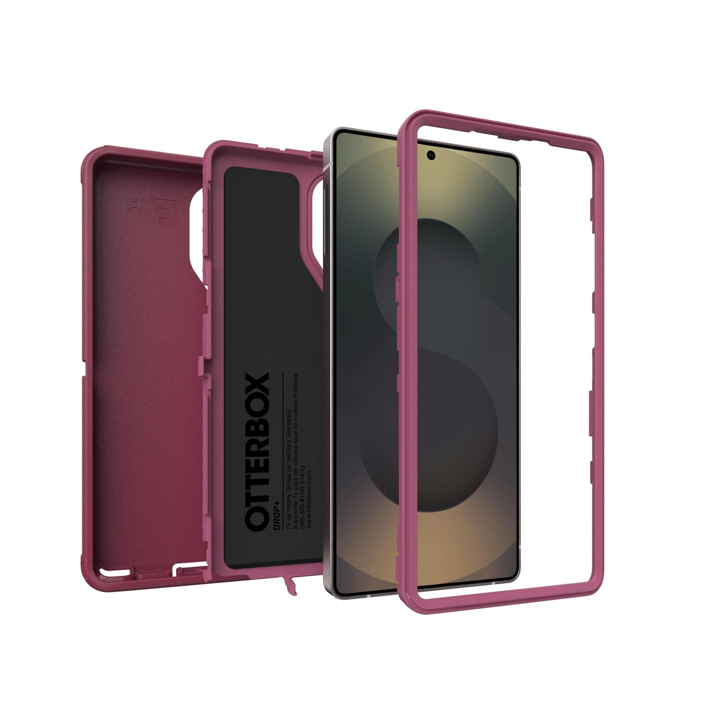 OtterBox Defender Case for Samsung Galaxy S25 Ultra, Shockproof Drop Proof Ultra Heavy Duty Protective Case 7X Military Grade Tested Pink - 77-97619
