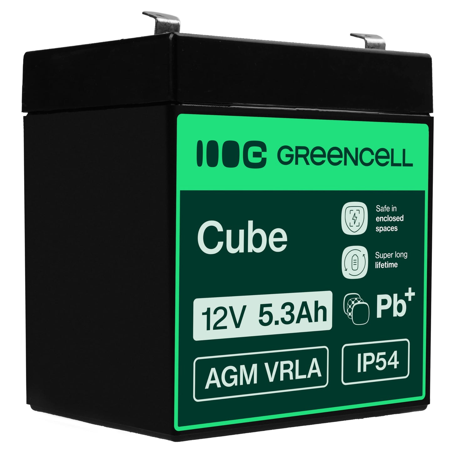 Green Cell AGM 12V 5.3Ah battery VRLA lead battery lead battery replacement battery gel battery battery cycle-proof unmanned UPS UPS emergency power UPS system UPS system - AGM45