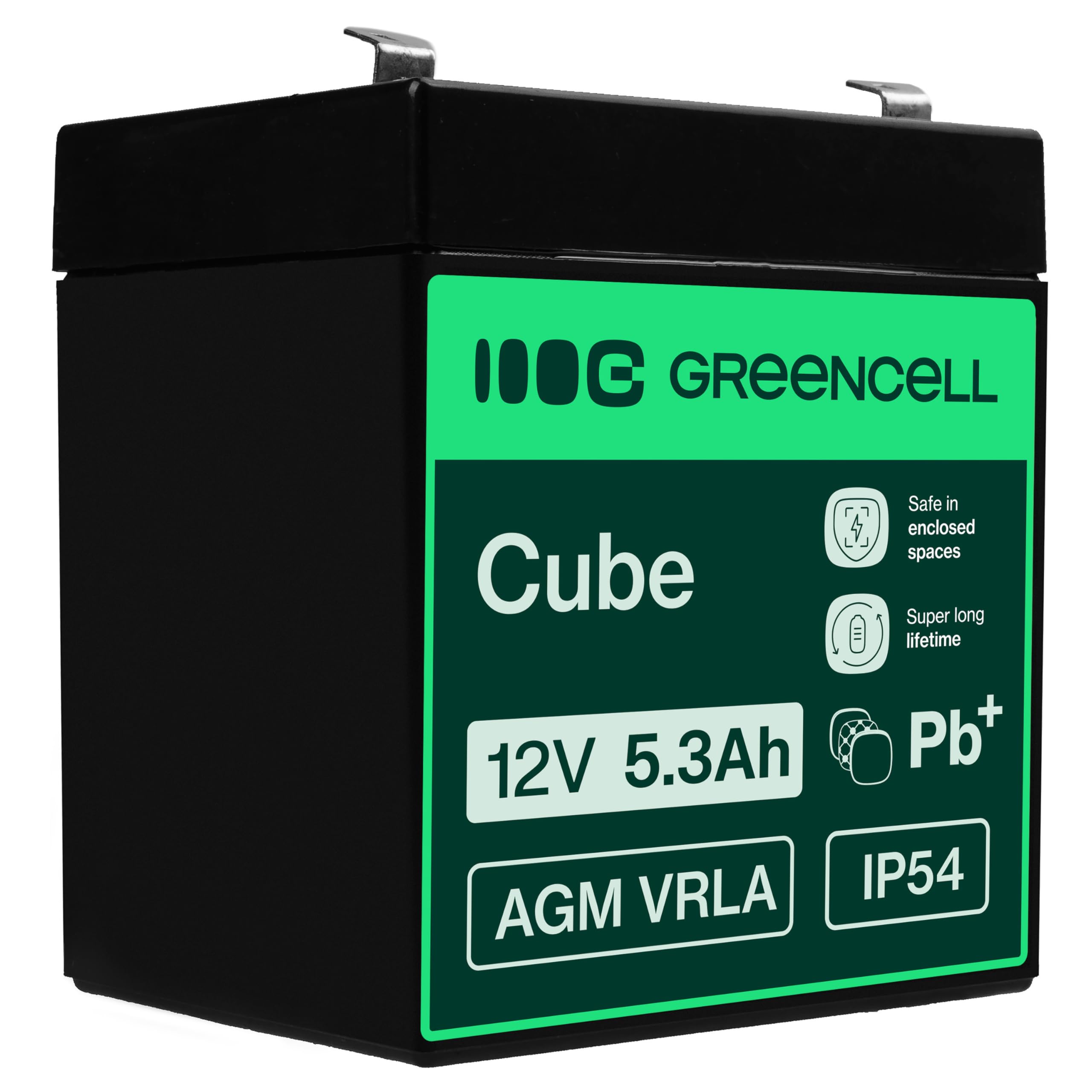 Green Cell AGM 12V 5.3Ah battery VRLA lead battery lead battery replacement battery gel battery battery cycle-proof unmanned UPS UPS emergency power UPS system UPS system - AGM45