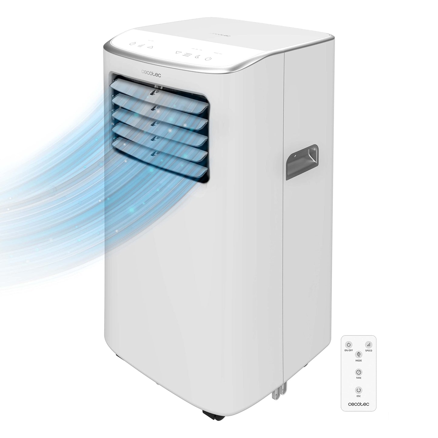 Cecotec portable air conditioner with remote control and tactile control Forceclima 7400 Touch. 7000 BTU, LED screen, 4 modes, 2 speeds, coverage up to 15 m2 - 08171