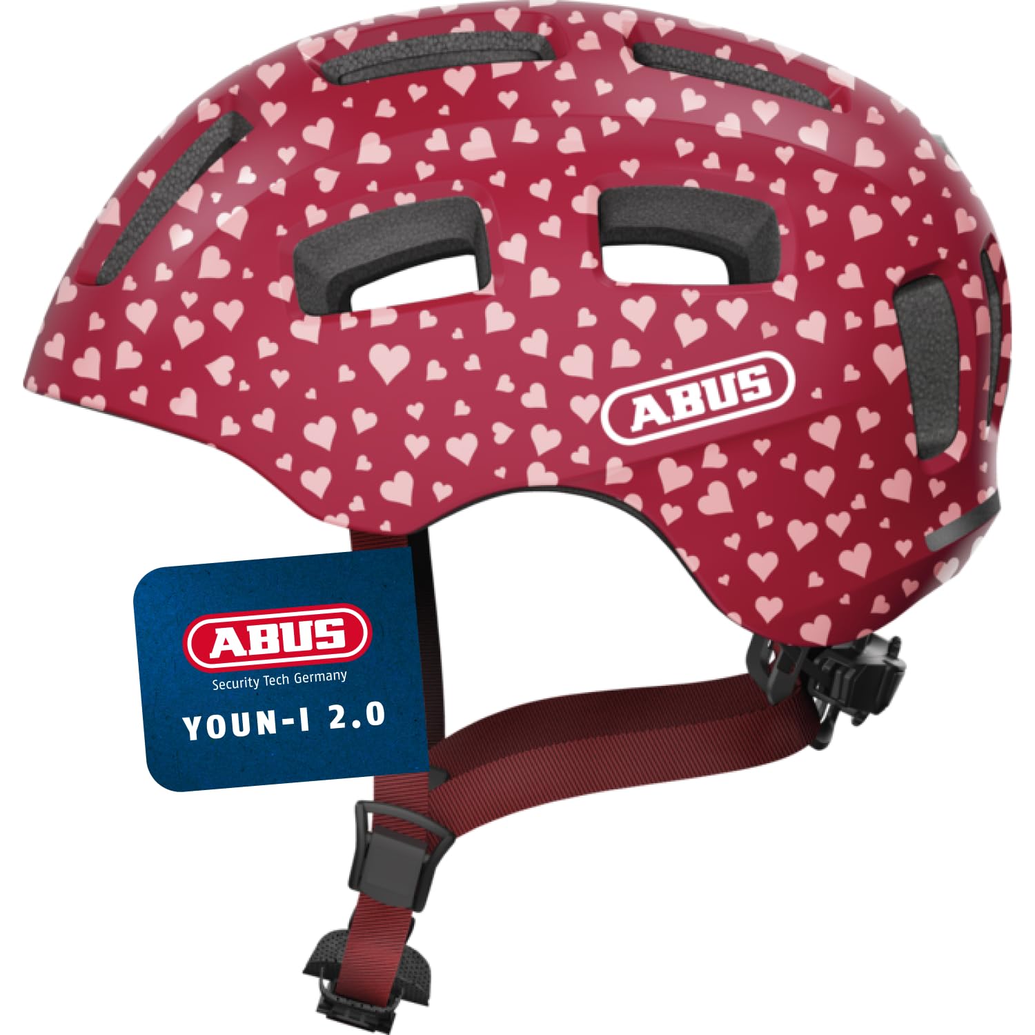 ABUS Unisex, bicycle helmet, red (Cherry Heart), S (48-54 cm) - 63808