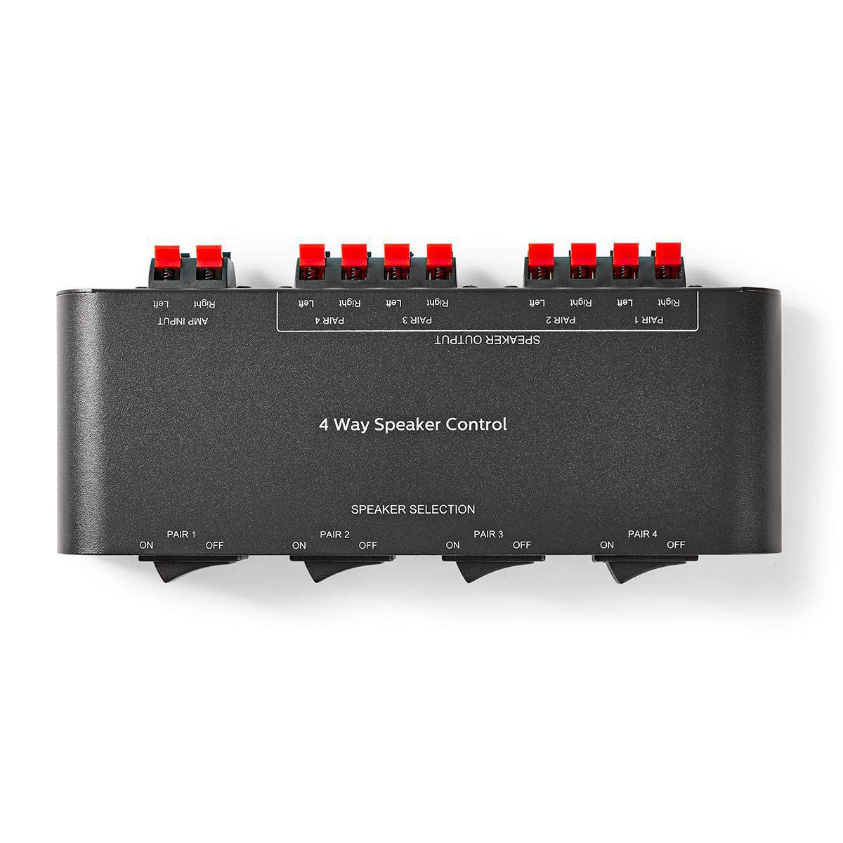 Nedis - Unități de control pentru difuzoare - 4 căi - Terminal de conectare - Negru - ASWI2604BK