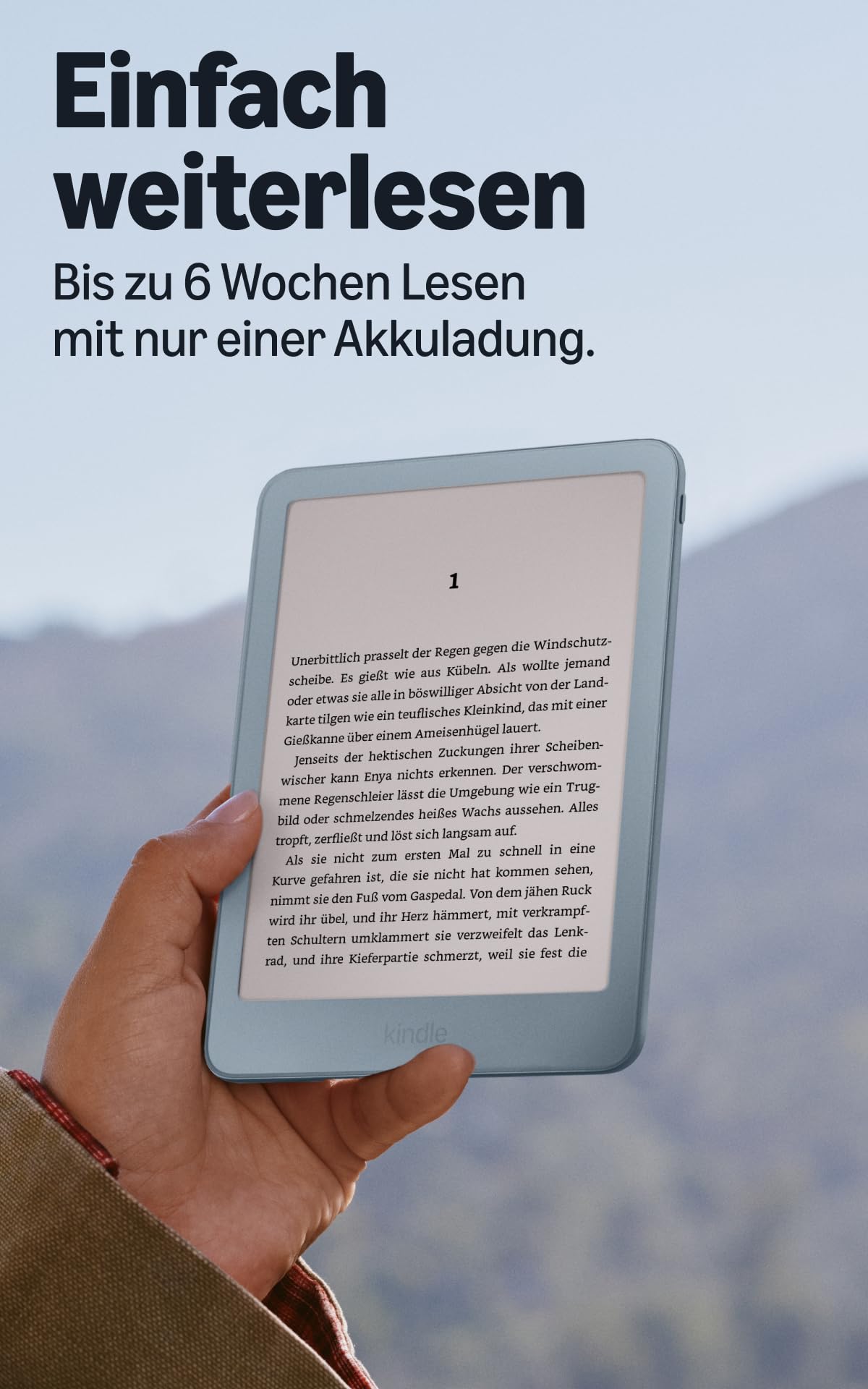 Amazon Kindle 32 GB (cea mai recentă generație), subțire, nou design din aluminiu, display de 6 inch, fără reclame - Verde sticlă de mare Aluminiu - LP38MA