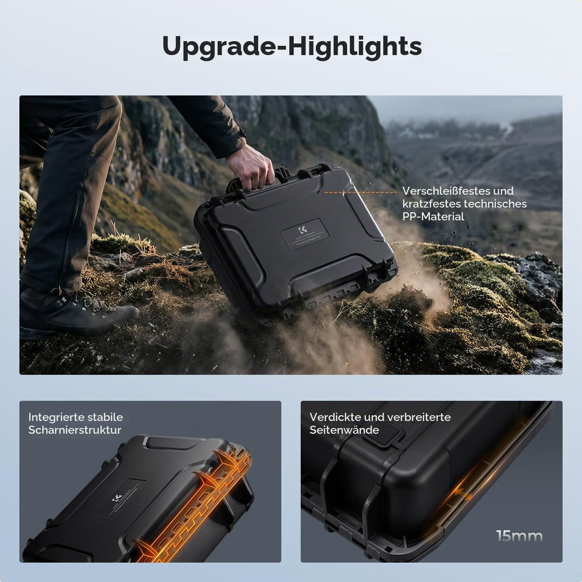 K&F CONCEPT Geantă pentru cameră, IP67 impermeabilă, rezistentă la șocuri, etanșă la praf. - KF13.1302V4