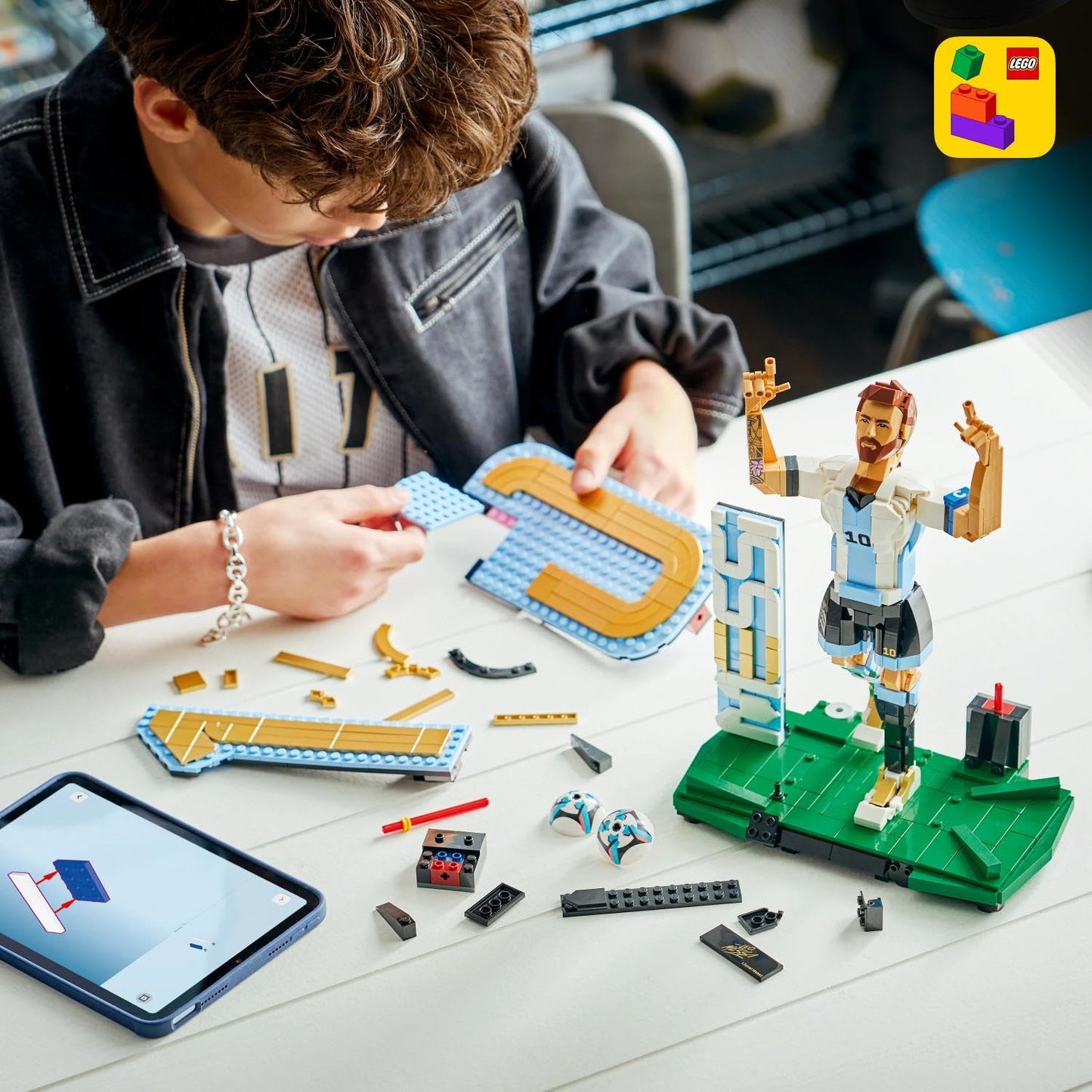 LEGO Editions Lionel Messi - Football Legend Toy - 3D Figures Model Building - DIY Children's Room Decoration - Gift for Boys, Girls from 12 Years and Adult Sports Fans - 43015