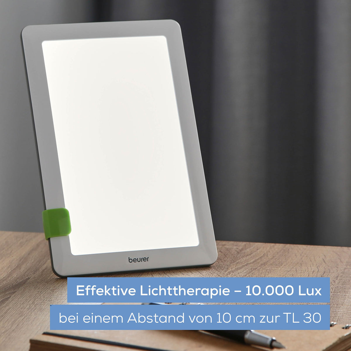 Beurer TL 30 Daylight Lamp, simulation of daylight, up to 10,000 Lux, medical device, flicker-free and UV-free LED technology, daylight lamp with adjustable stand and carrying case. - 608.05