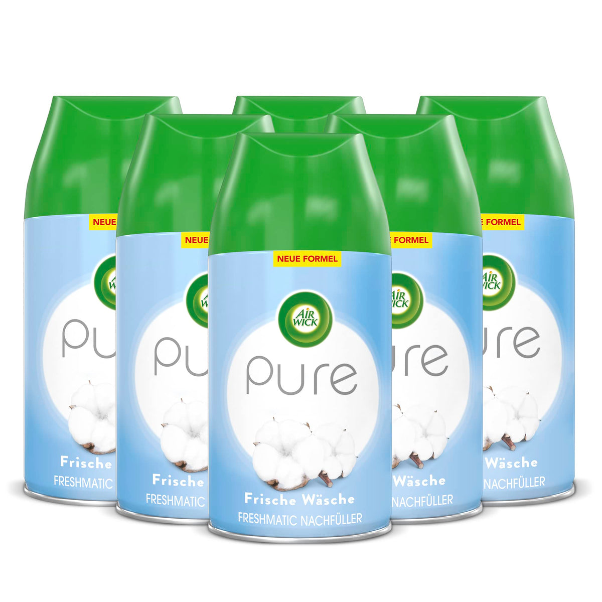 Air Wick Freshmatic Max - Refill Set - Automatic Air Spray - Room Fragrance Fresh Laundry - 6 x 250 ml Refills - 3254651