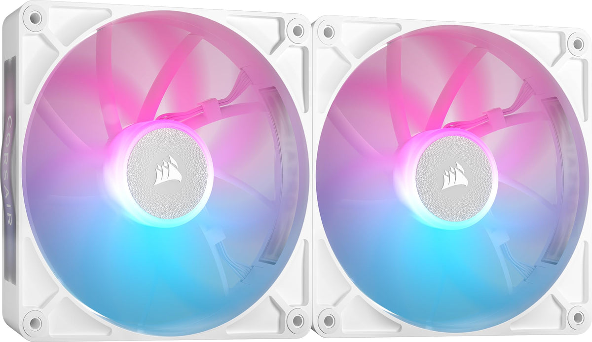 CORSAIR iCUE LINK RX140 RGB 140mm PWM Fans – Double Pack, White - CO-9051024-WW