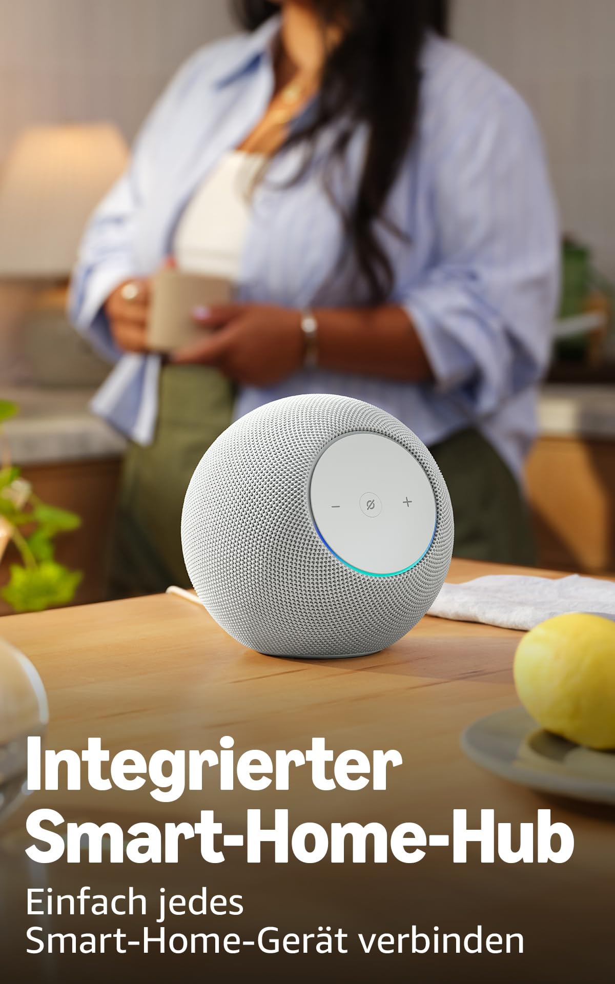Amazon Echo Studio (latest generation), compact design, with immersive 3D audio and Dolby Atmos, Graphite, with Alexa+ Early Access - P8Z7MN
