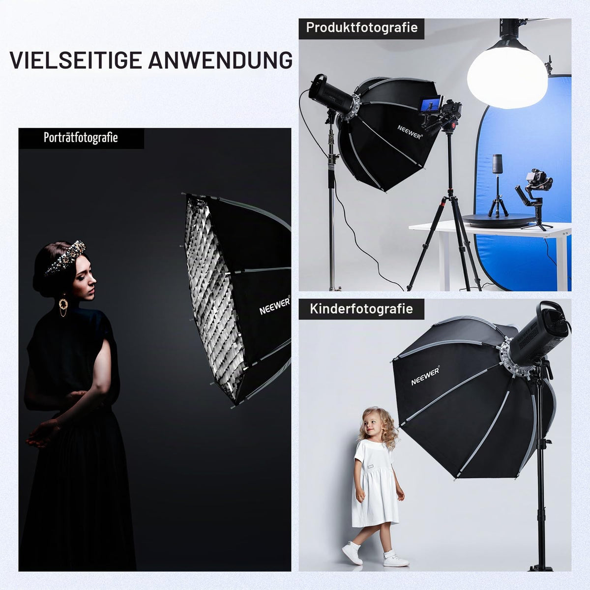 NEEWER 35"/90 cm Octagonal Softbox, Quick Change Bowens Mount, NS35P