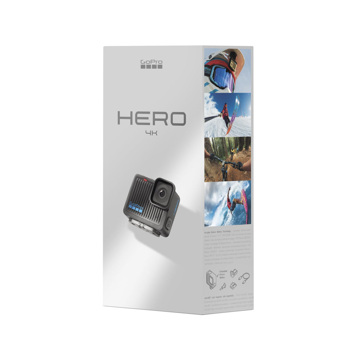 GoPro Hero – Cameră de acțiune compactă și rezistentă la apă cu video 4K Ultra HD, fotografie de 12 MP, ecran tactil - CHDHF-131-EU
