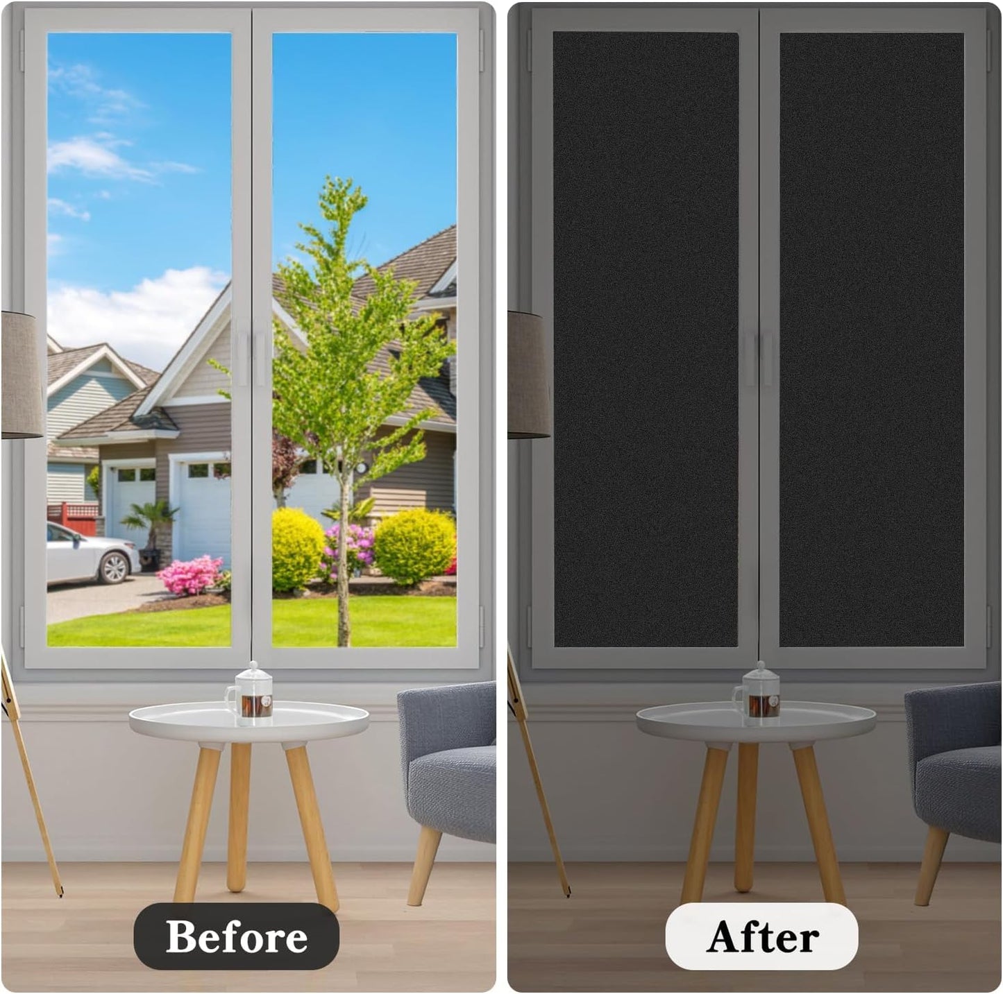 Antrect window film privacy protection, frosted glass film self-adhesive window 110 x 200 cm mirror film window privacy protection frosted glass film window - HO-fenster