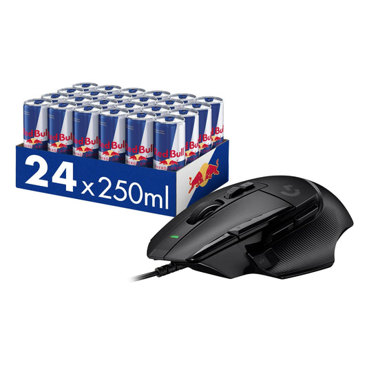 Logitech G502 X kabelgebundene Gaming-Maus + Red Bull Energy Drink - 910-006171