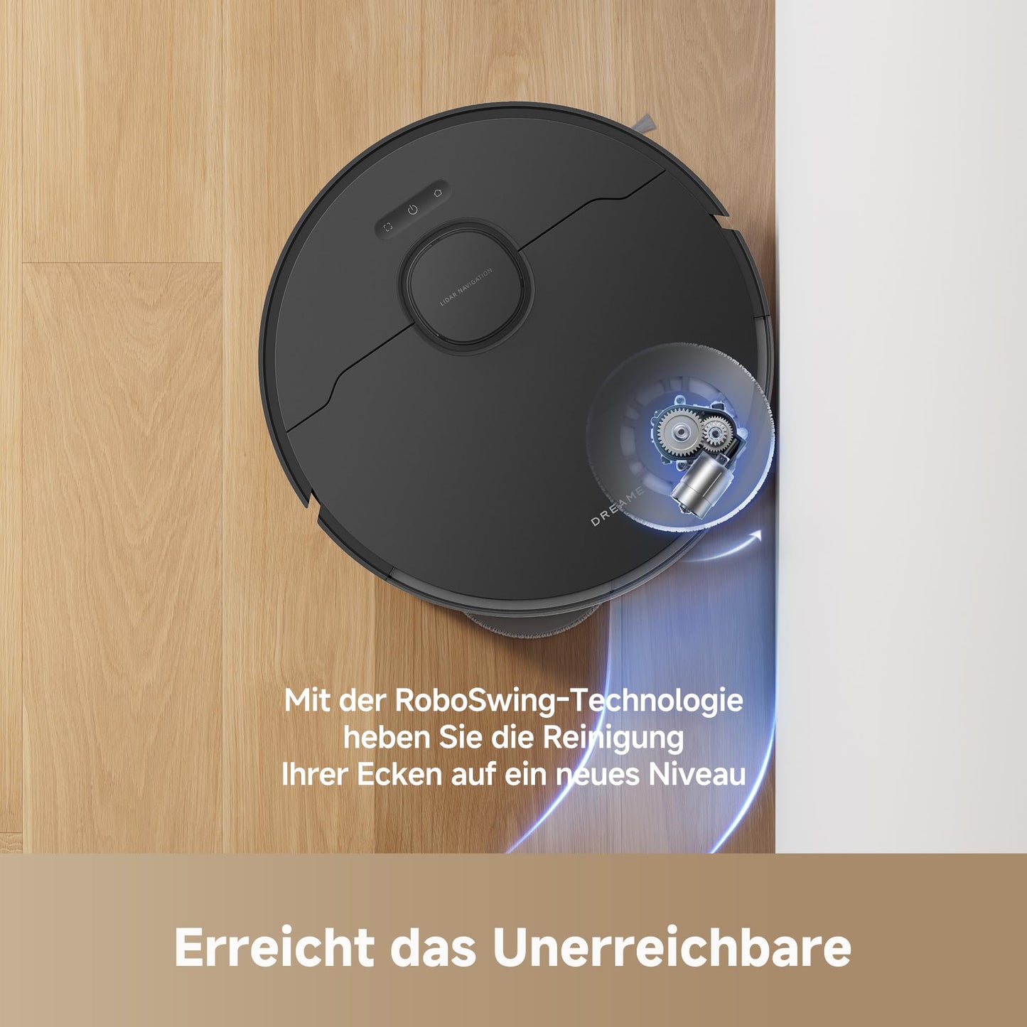 DREAME L10s Pro Gen3, intelligent vacuum and mopping robot, Vormax suction power with 13,000 Pa, DuoScrub mopping system, automatic mop lifting by 7 mm, powerful carpet cleaning, 5,200 mAh battery, black - RLL42SDA