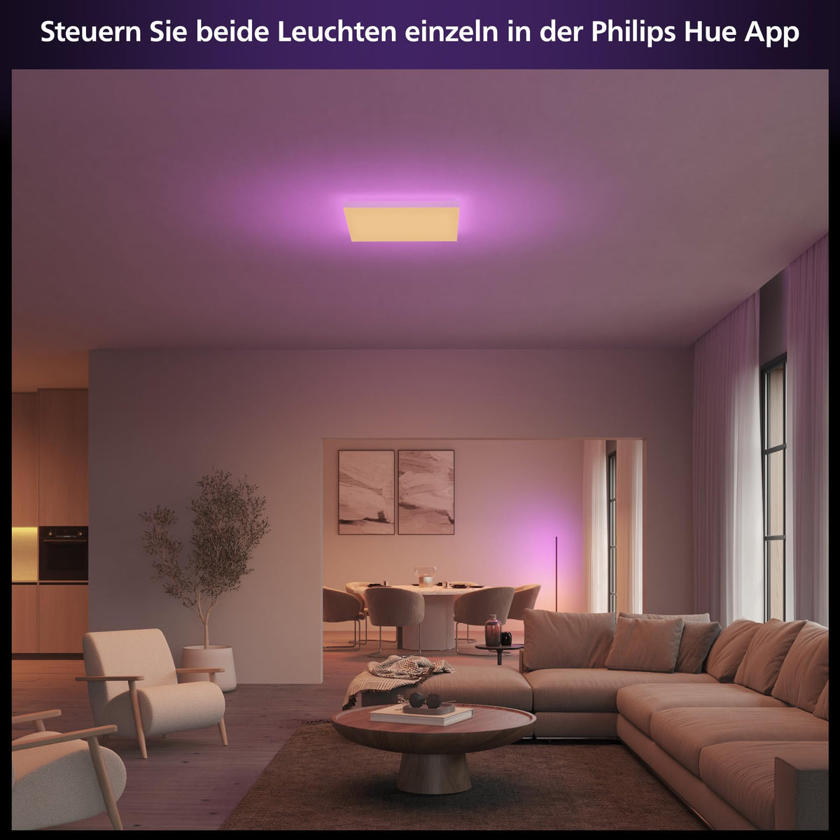 Philips Hue Datura Panel Light, 60 x 60 cm, Square - 8720169277670