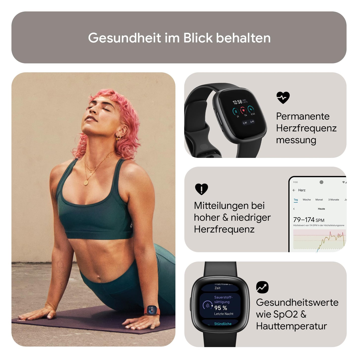 Fitbit Versa 4 Black/Graphite (FB523BKBK)