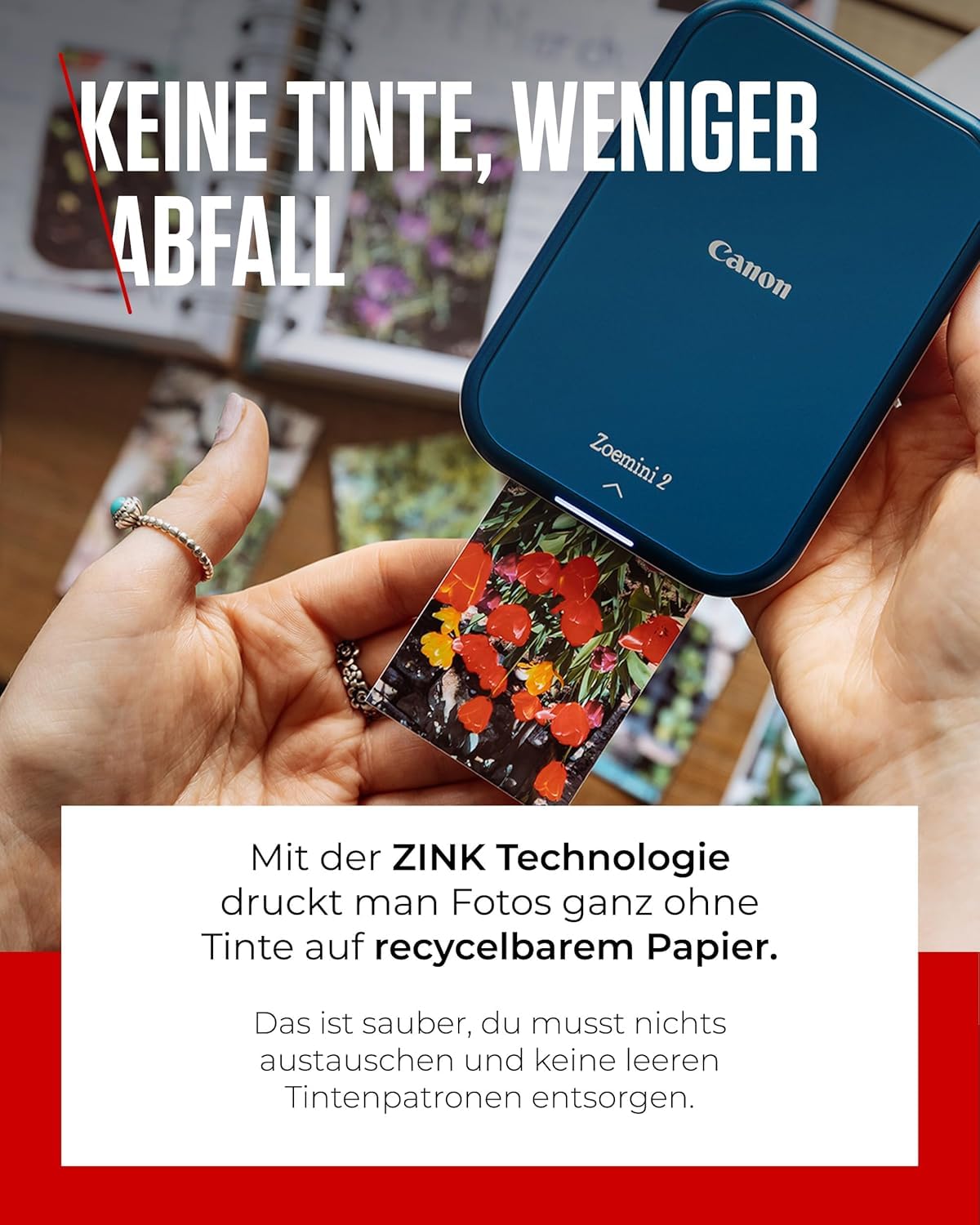 Canon ZOEMINI 2 Mini Photo Printer for Mobile + 10 Print Set - 5452C005