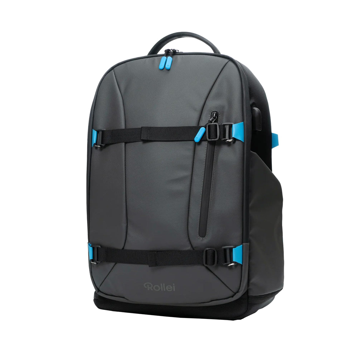 Rollei Fotoliner Ocean Pro: Large camera backpack in black made from 49 recycled PET bottles, suitable for hand luggage, including laptop compartment, movable dividers - 20314