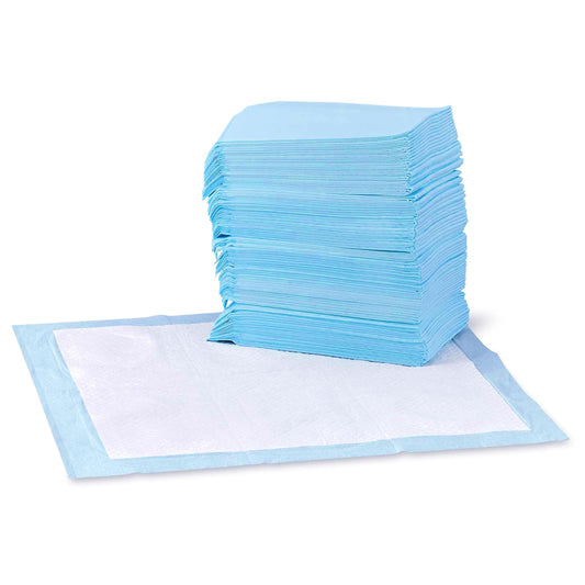 Amazon Basics Puppy Pads for Dogs, 5-Layer Leak-Proof Design, 100 Pieces, Blue - TRP100R