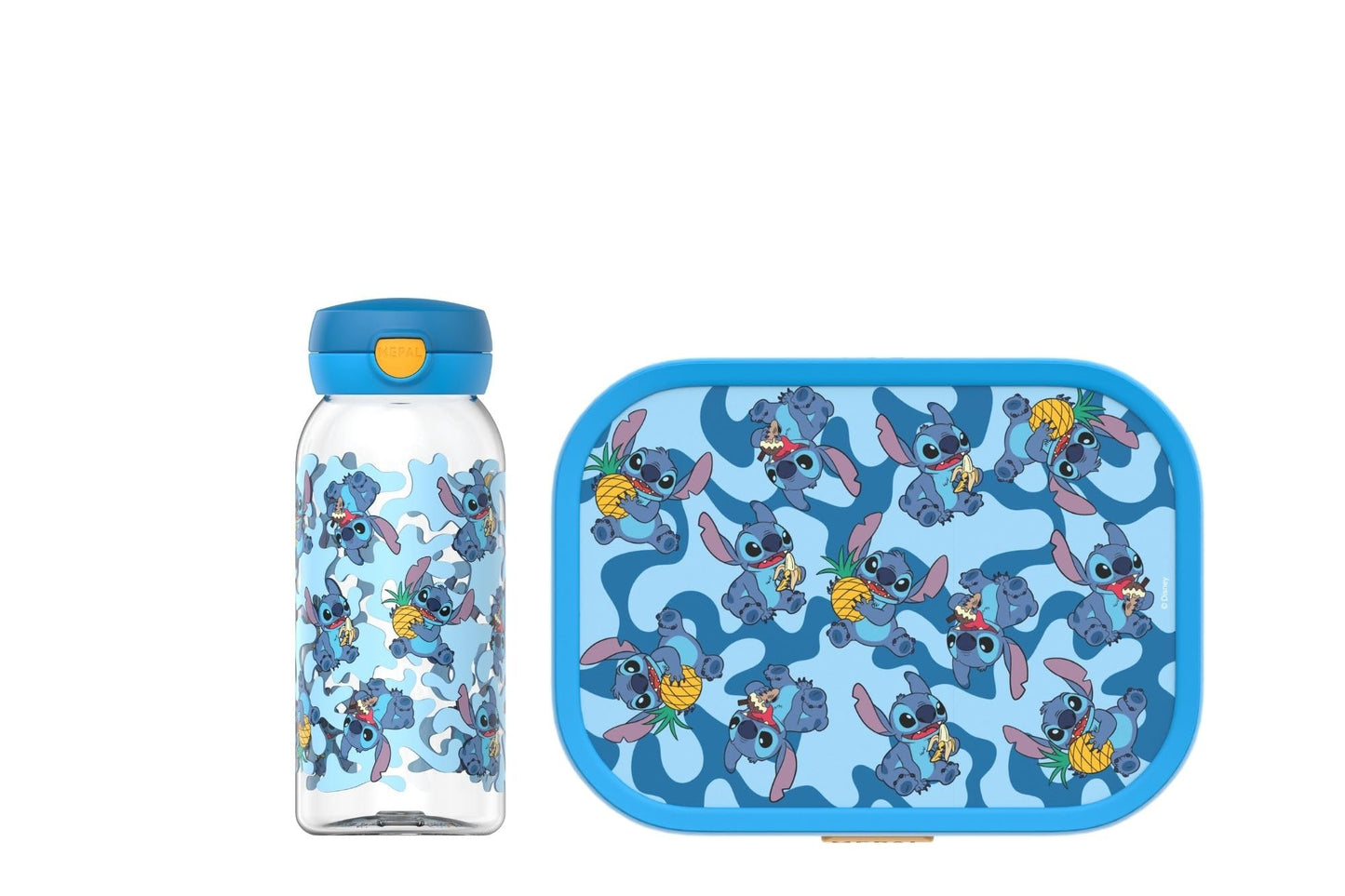 Mepal - Campus break set - Set for children with drinking bottle with hinged lid & lunch box - Lunch set for school or on the go - Dishwasher safe - 600 + 750 ml - Stitch - 107485165403