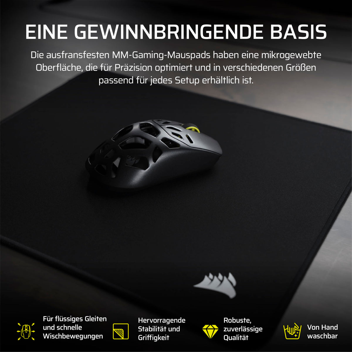 Corsair MM Mousepad de gaming rezistent la uzură – XXXL (1220 x 590mm) – Negru - CH-941D0C0-WW