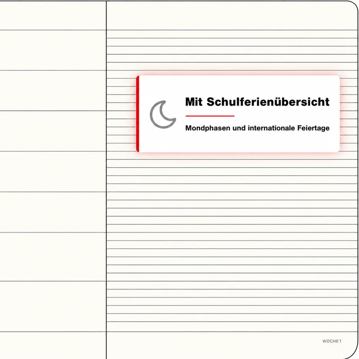 LEUCHTTURM1917 Calendar săptămânal 2027 Mediu (A5) cu caiet - Planificator de întâlniri german, verde pădure, ianuarie-decembrie 2027, Prezentare generală săptămânală în stânga + Pagina de note în dreapta - 400054