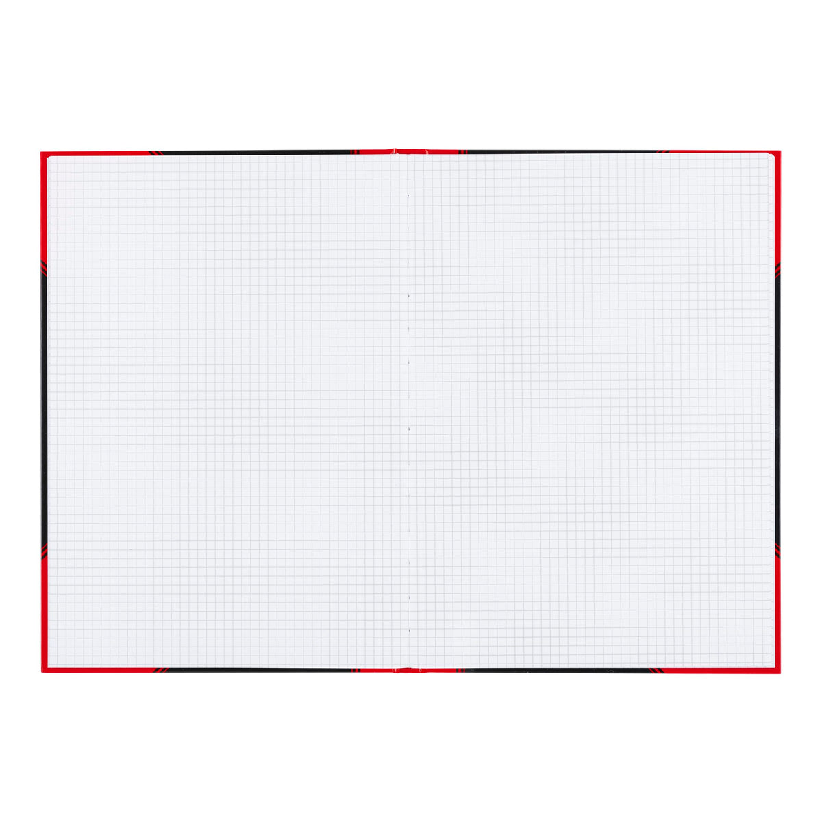 Bantex A4 Checked Notebook, Hardcover, 192 Pages, Black, Pack of 6 - 100302815