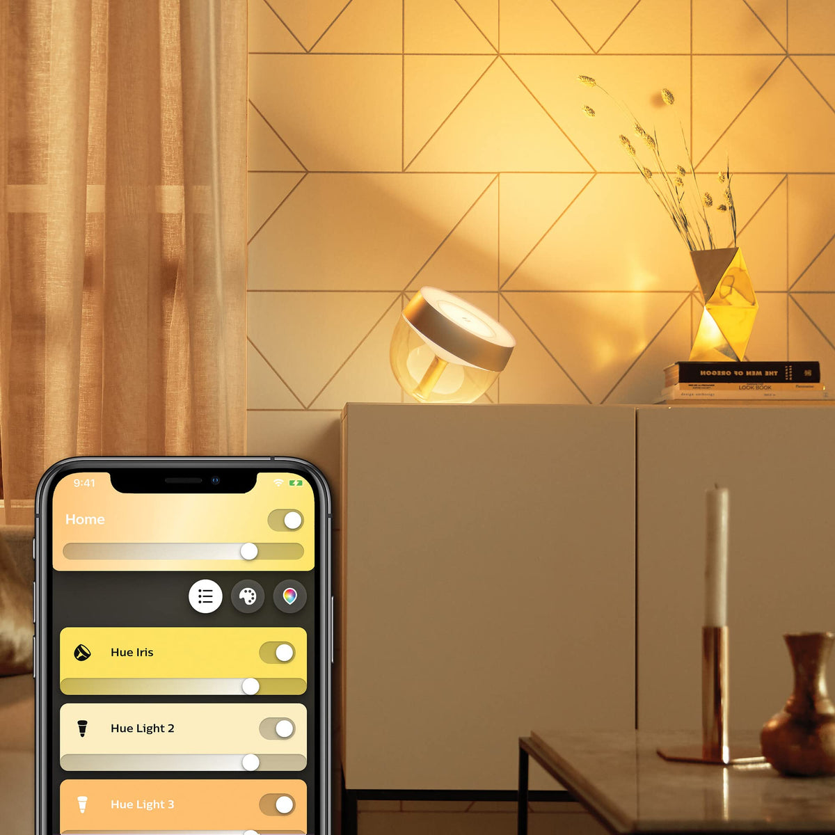 Philips Hue Iris Table Lamp, Indoor Lighting, Gold - 929002376402