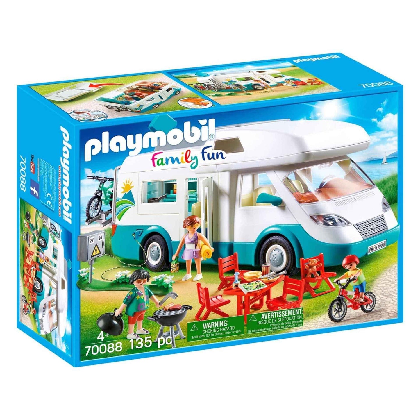 PLAYMOBIL | Family Fun | Family motorhome | with removable roof | Toys for children aged 4 and over | 70088