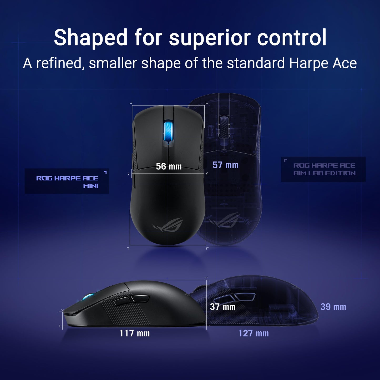 ASUS ROG Harpe Ace Mini ultralight e-sports gaming mouse (49 - 90MP03Z0-BMUA00