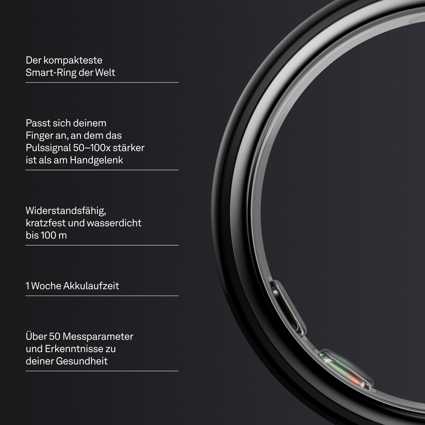 Oura Ring 5 Black – Size 7 – Find your ring size - JZ90-61615-07